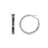 Сережки Rainbow з фіанітами DM4058-7CE