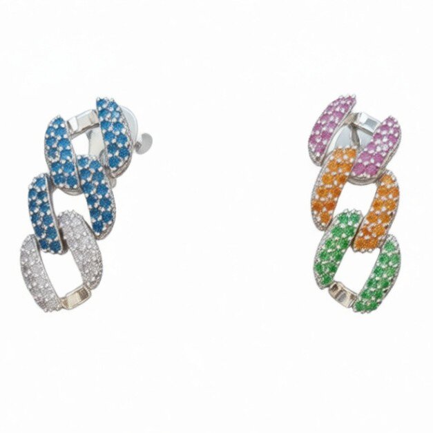 Сережки Rainbow з фіанітами DM4262-1-7CE