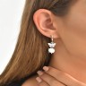 Сережки White Dreams з агатами фіанітами та емаллю WDHE0043-CZ
