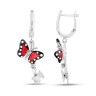 Сережки Monarch Butterfly з емаллю та фіанітами MBXE0023-CZ