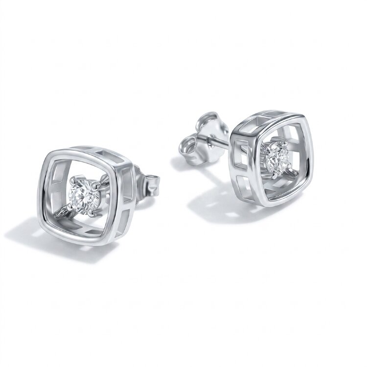 Сережки Diamond Love з діамантами HP23974