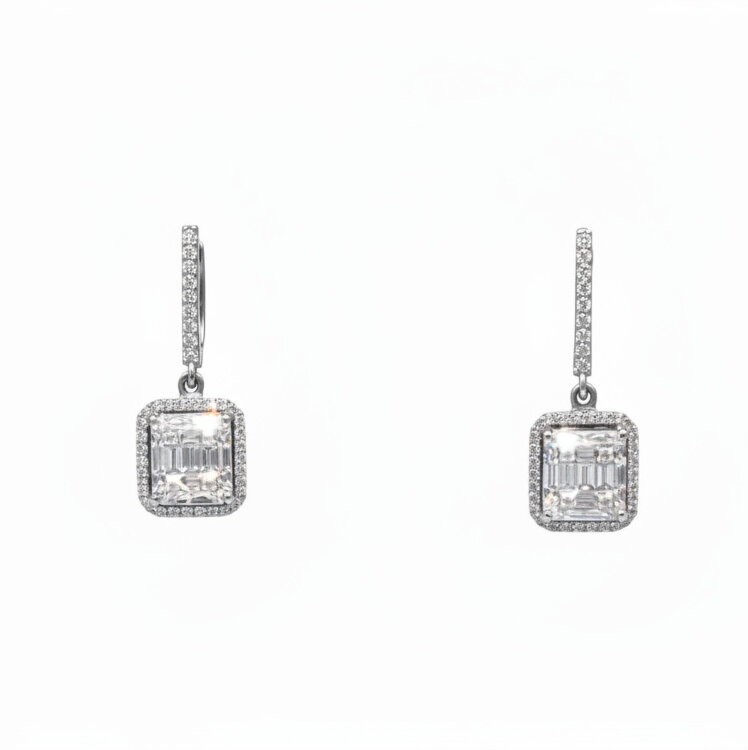 Сережки Diamond Love з діамантами HP20080