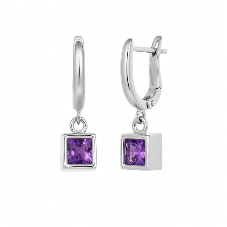 Сережки Qube з аметистами QCE000026-01